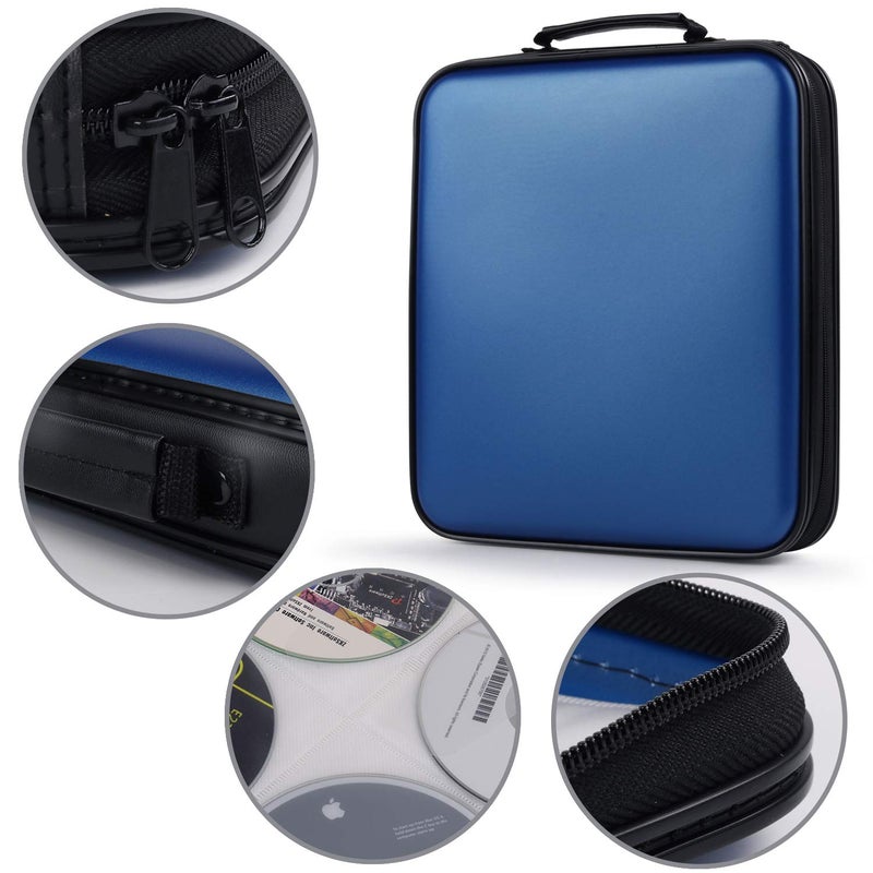 Fansport CD Case 160 Capacity DVD Case Organizer CD/DVD Case, CD Case Storage DVD Organizer Case DVD Booklet CD/DVD Holder Case DVD Book Heavy Duty DVD Case Book Wallet - Image 4